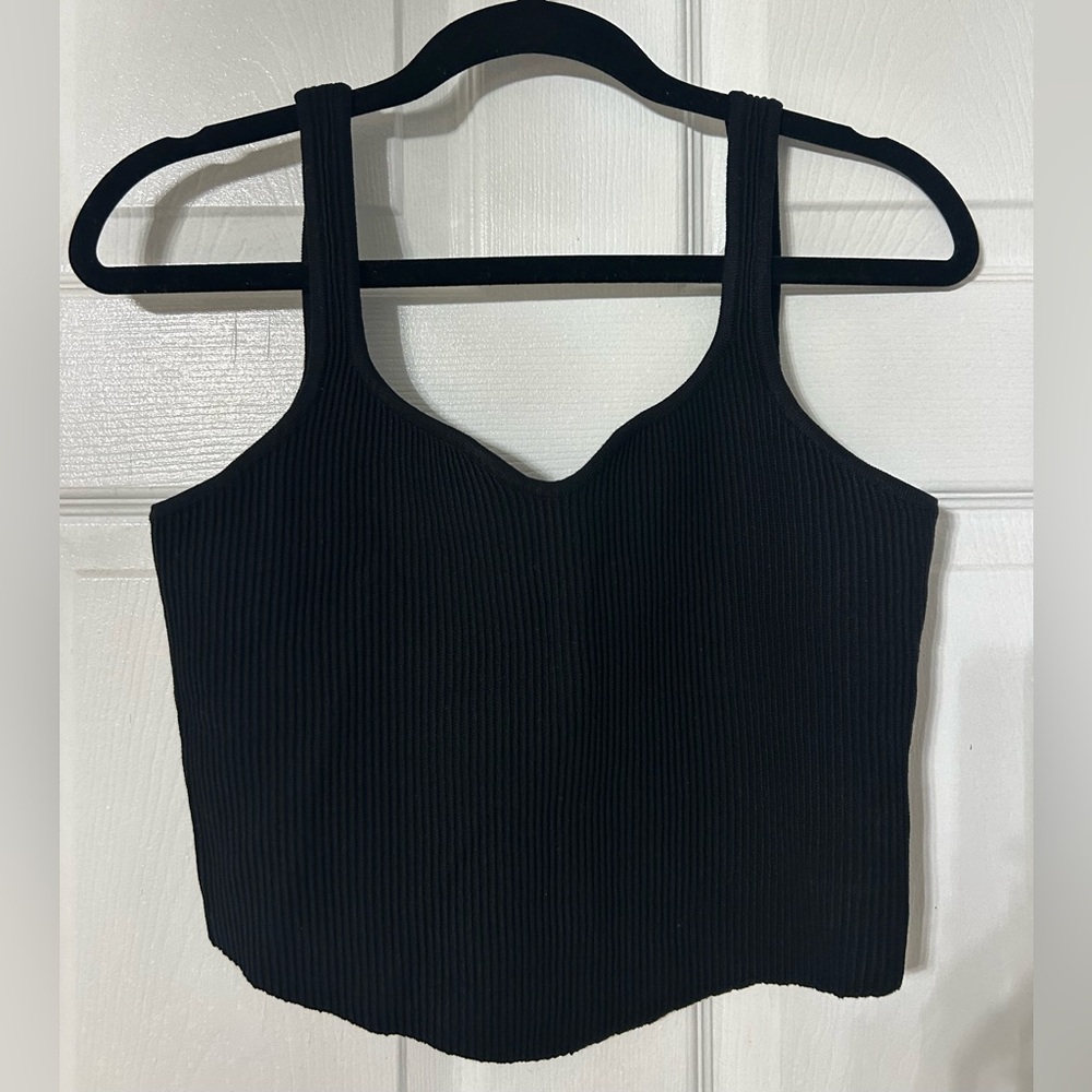 Brand New Promise Black Ribbed Tank Top - Picture 2 of 4